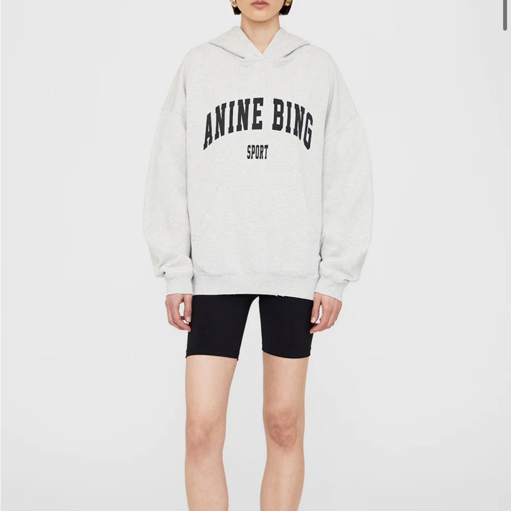 Anine Bing Sport Light Gray Hoodie